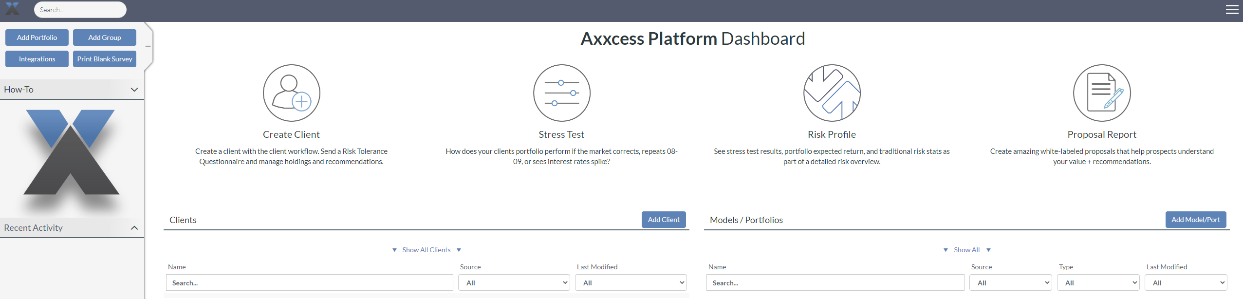 Axxcess Allocator- Risk Survey Tracking