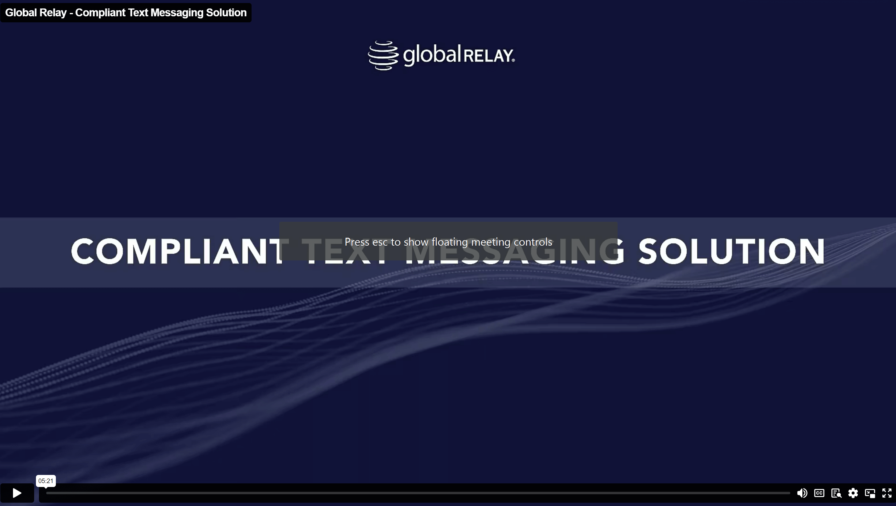 Global Relay Compliant Text Messaging Solutions – Training Video